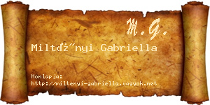 Miltényi Gabriella névjegykártya